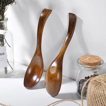 Premium Natural Wood Spoon and Fork Set